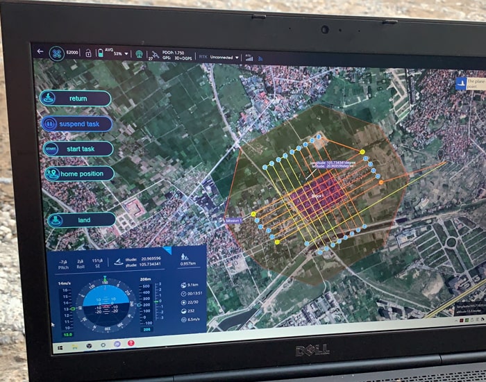 Dự án bay chụp thành lập bản đồ 3D tại Hoài Đức